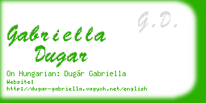 gabriella dugar business card